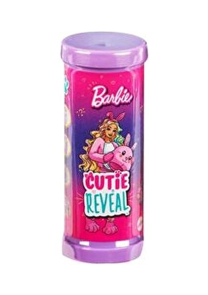 Mini Barbieland Cutie Reveal Sürpriz Paket Peluş Kostümlü Bebek ve Mini Hayvan 4 cm