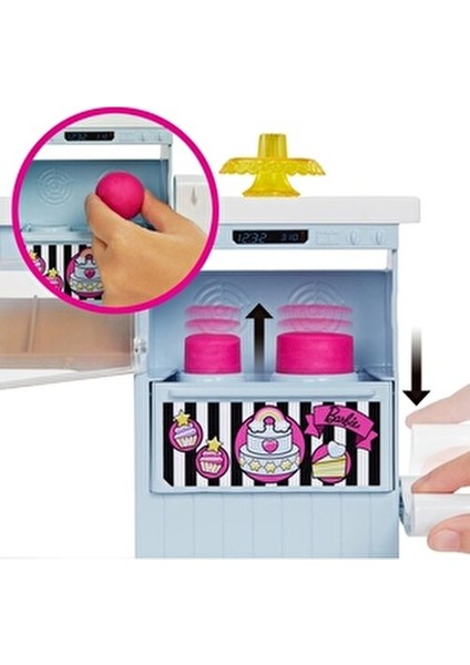 Pasta Dükkanı Oyun Seti 2-9 Yaş Kız Çocuklar İçin Pembe Renkli Eğlenceli Set