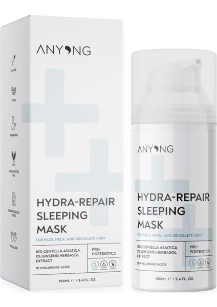 Anyong Bariyer Onarıcı, Yatıştırıcı ve Nemlendirici Yüz Maskesi 100 Ml/ginseng & Centella (Cica)