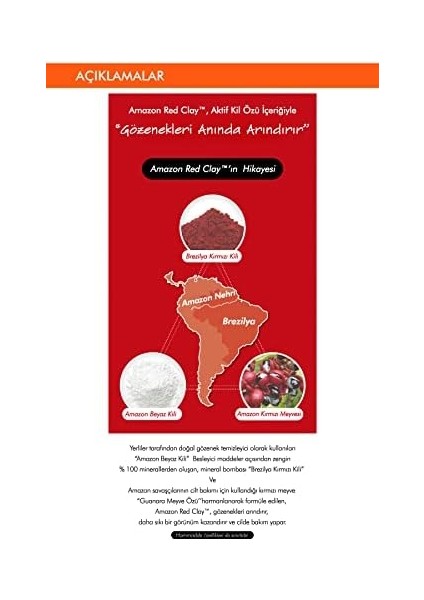 Mıssha Gözenekli Ciltler Için Amazon Kili Temizleyici 120ML Amazon Red Clay Pore Pack Foam Cleanser