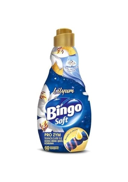 Bingo Soft Çamaşır Yumuşatıcısı, 1440 Ml, Lilyum
