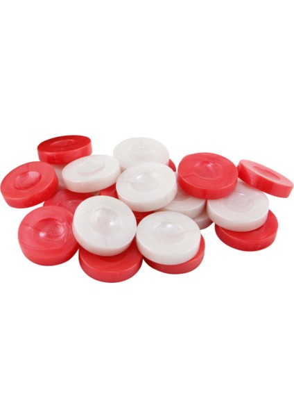 Tavla Pulu Kırmızı Beyaz Renkli Tavla Pulu Yedek