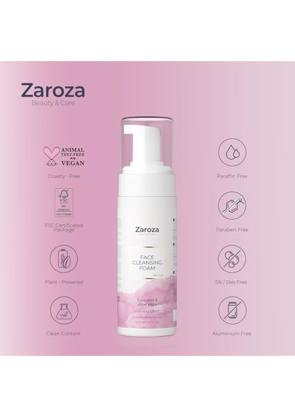 Zaroza Syricalm & Niacinamide Yüz Temizleme Köpüğü Normal ve Hassas Ciltler Için 150 ml