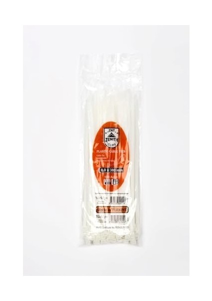 4,8X450 Beyaz Kablo Bağı & Plastik Kelepçe & Kelepçe 100 Adet (Paket) fiyatları