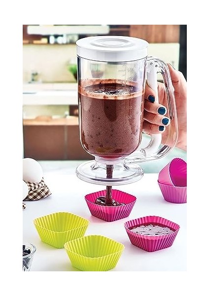 Pratik Seri Hamur Porsiyonlayıcı 1 Lt Pancake Ölçekli Krema Hamur Puding Dağıtıcı Akıtma modelleri