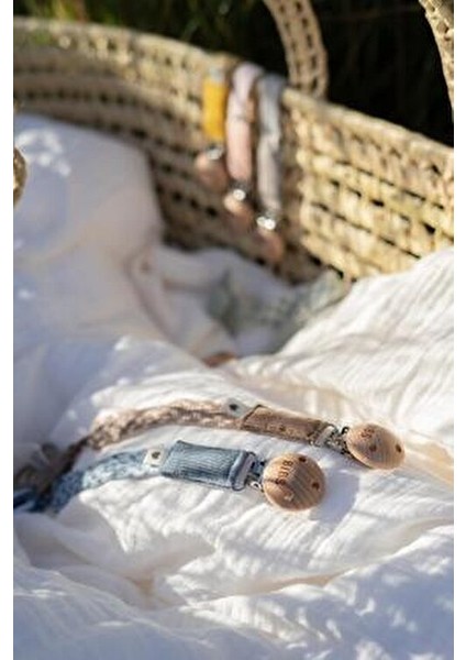 Paci Braid Emzik Askısı %100 Organik Pamuk 22 cm Çocuklar İçin Petrol ve Baby Blue fiyatları