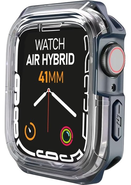 Labs 8/7 Uyumlu Air Hybrid Kılıf 41MM, Darbeye Dayanıklı Koruyucu Silikon Kılıf (Gece Mavi)