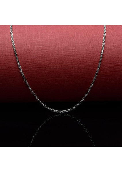 50 Mikron Rodyum Halat Gümüş Zincir fiyatları