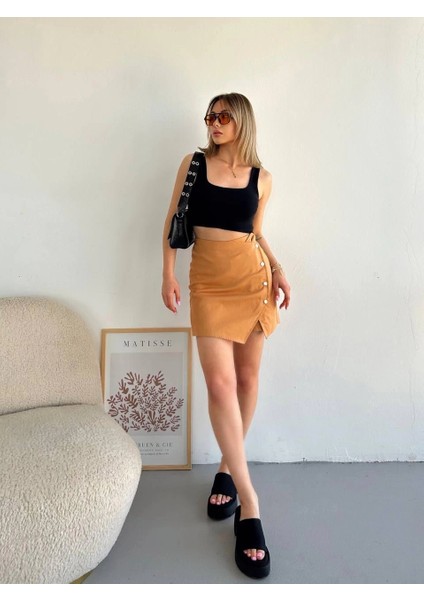 Mtxdpn Dört Çıtçıtlı Gabardin Şort Etek S249001 Camel (Beden: S) fiyatları