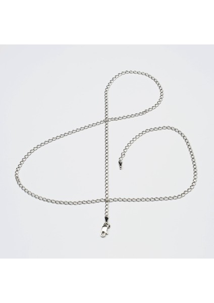 50 Mikron Rodyum Tek Bakla Rambo Gümüş Zincir modelleri