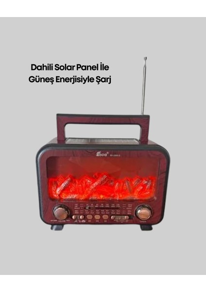 Bfs Şömine Alev Işıklı Solar Bluetooth Hoparlör – 7W Güçlü Ses, Fm Radyo modelleri