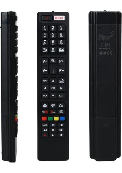Küçük Kalıp Vestel Netflix - Youtube - Play Tuşlu LCD LED Tv Kumanda RC4848F Rc5 30094759
