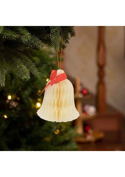New Year Yılbaşı Çan Şekilli 3 Adet Ağaç Süsü 14,7 x 14,7 x 17,8 cm