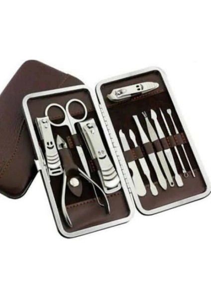 Bfs 12 Parça Paslanmaz Çelik Kompakt ve Taşınabilir Manikür Makası Tırnak Makası indirimleri