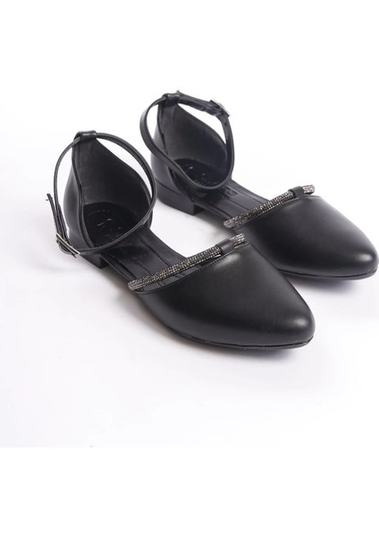 Monıca Tokalı Ortopedik Rahat Taban Taş Detaylı Kadın Babet Ayakkabı Cst - Siyah fırsatları