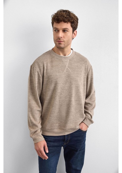 Regular Fit Bisiklet Yaka Basic Sweat Erkek Sweat B35W12015 160 fırsatları