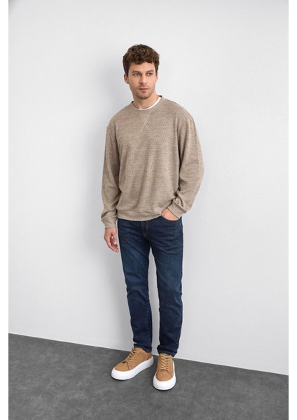 Regular Fit Bisiklet Yaka Basic Sweat Erkek Sweat B35W12015 160 indirimleri