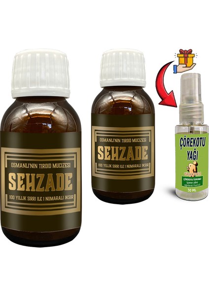 2 Adet Osmanlı Geleneğinden Yoğun Bitki Extratlı Şehzade Iksiri Şurubu 50 ml + Çörek Otu Yağı