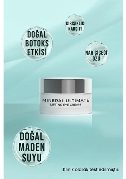 Mineral Ultimate Göz Kremi Anında Lifting Etkisiyle 20 ml Tüm Cilt Tipleri İçin fırsatları