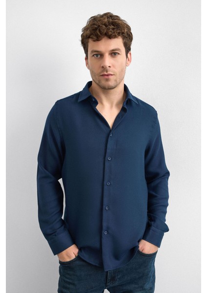 Regular Fit Klasik Yaka Uzun Kollu Gömlek Erkek Gömlek B35W20003 119
