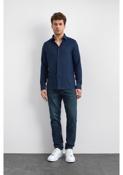 Regular Fit Klasik Yaka Uzun Kollu Gömlek Erkek Gömlek B35W20003 119 modelleri