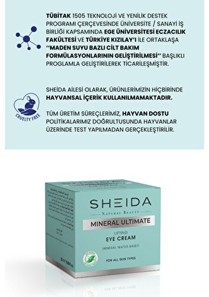 Mineral Ultimate Göz Kremi Anında Lifting Etkisiyle 20 ml Tüm Cilt Tipleri İçin