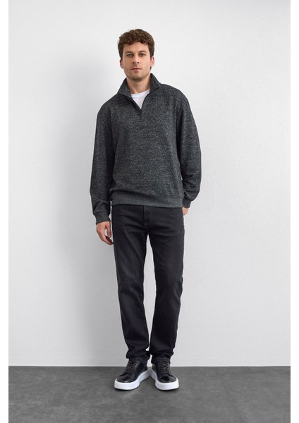 Regular Fit Yarım Fermuarlı Dik Yaka Sweat Erkek Sweat B35W12016 102 modelleri