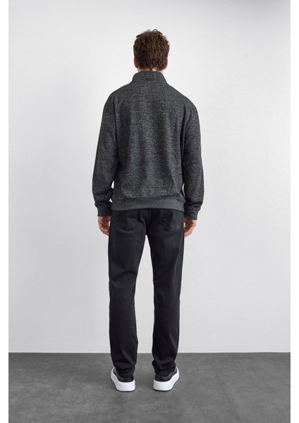 Regular Fit Yarım Fermuarlı Dik Yaka Sweat Erkek Sweat B35W12016 102