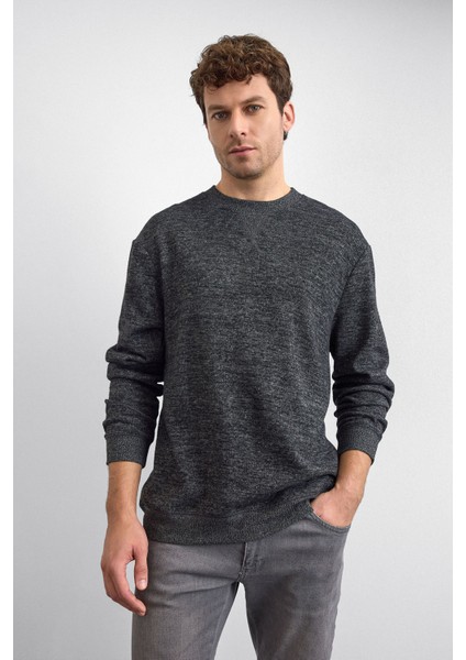 Regular Fit Bisiklet Yaka Basic Sweat Erkek Sweat B35W12015 102