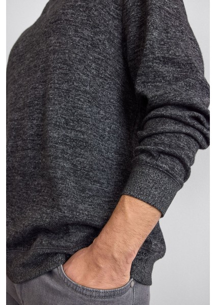 Regular Fit Bisiklet Yaka Basic Sweat Erkek Sweat B35W12015 102