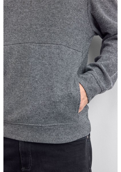 Regular Fit Yarım Fermuarlı Dik Yaka Sweat Erkek Sweat B35W12021 105 fırsatları