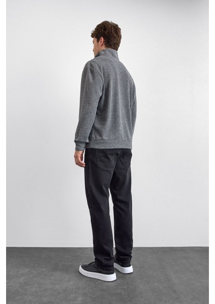 Regular Fit Yarım Fermuarlı Dik Yaka Sweat Erkek Sweat B35W12021 105