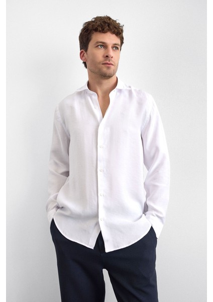 Modal Karışımlı Regular Fit Uzun Kollu Gömlek Erkek Gömlek B35W20014 101