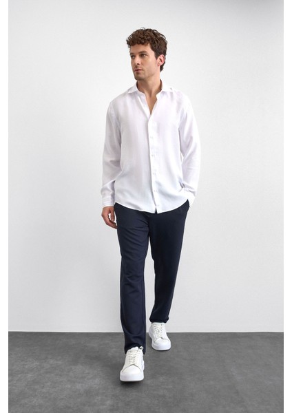 Modal Karışımlı Regular Fit Uzun Kollu Gömlek Erkek Gömlek B35W20014 101 fırsatları