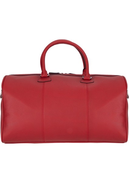 Dolly Gerçek Deri Seyahat Çantası Dokulu Kırmızı fiyatları
