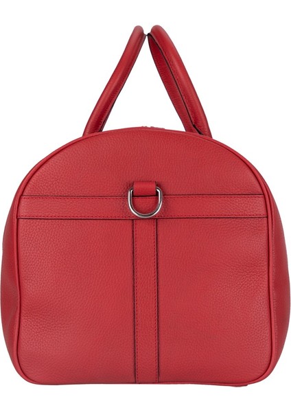 Dolly Gerçek Deri Seyahat Çantası Dokulu Kırmızı indirimleri