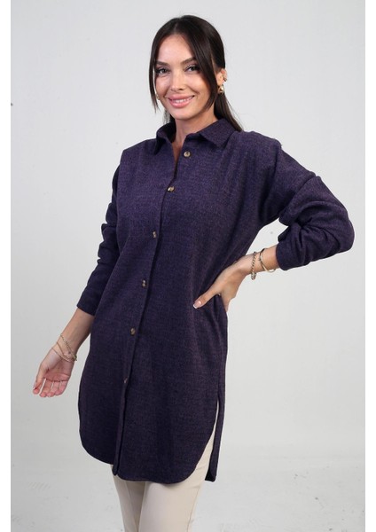 Kadın Yanları Yırtmaçlı Kırçıllı Tunik Gömlek fiyatları