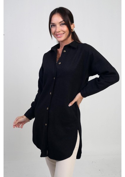 Kadın Yanları Yırtmaçlı Kırçıllı Tunik Gömlek modelleri