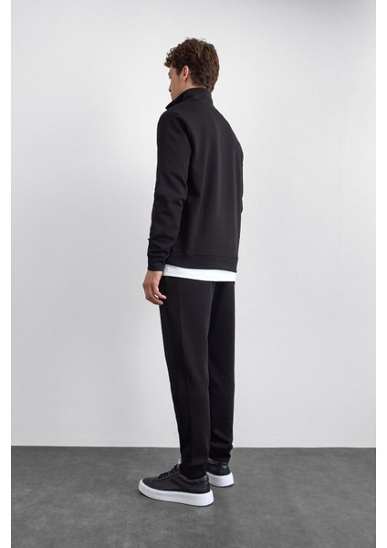 Pamuklu Regular Fit Yarım Fermuarlı Dik Yaka Sweat Erkek Sweat B35W12006 102 indirimleri