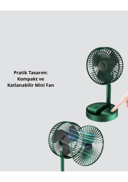 Bfs Katlanabilir Mini Fan – 3 Kademeli Soğutma, Şarjlı modelleri