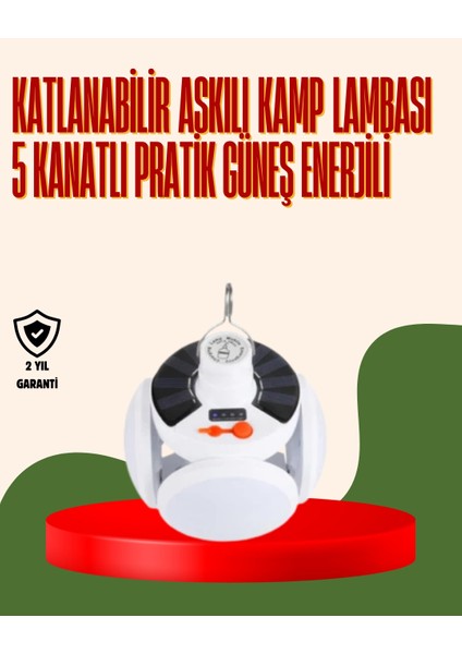 Bfs Ipx4 Suya Dayanıklı, Katlanabilir LED Kamp Lambası ve Acil Durum Işığı