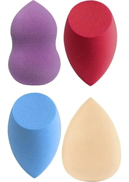 Luti Concept 4 Lü Makyaj Süngeri, Fondöten Süngeri, Pudra Süngeri, Kapatıcı Süngeri, Güneş Kremi Süngeri, Bb Krem Süngeri 4 Farklı Renkte 4 Lü Armut Profesyonel Makyaj Süngeri