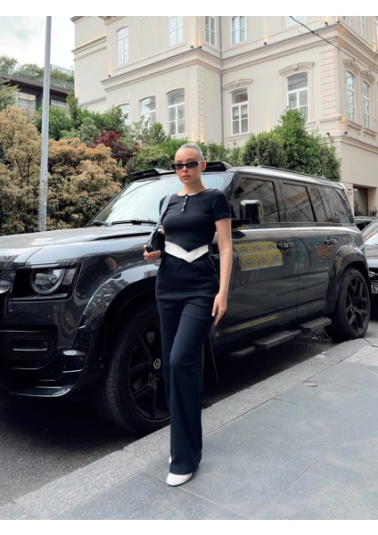 Mtxdpn Düğme Yakalı Siyah Alt Üst Takım S3943 (Beden: M)