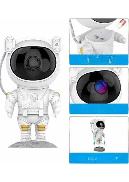 Bfs Gece Lambası Astronot Bluetooth Hoparlörlü Galaksi Işık Projektörü modelleri
