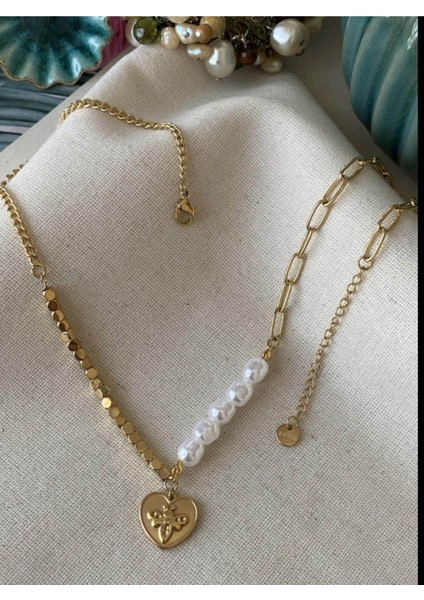 Kalpli İncili Gold Kolye fırsatları