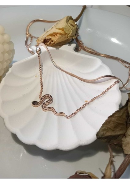 Yılan Detaylı Celik Kolye modelleri