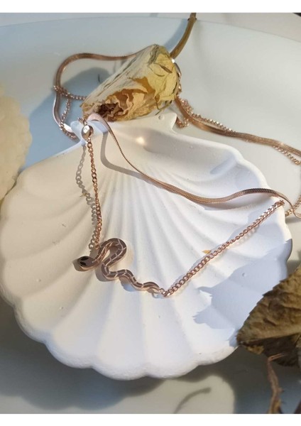 Yılan Detaylı Celik Kolye fırsatları