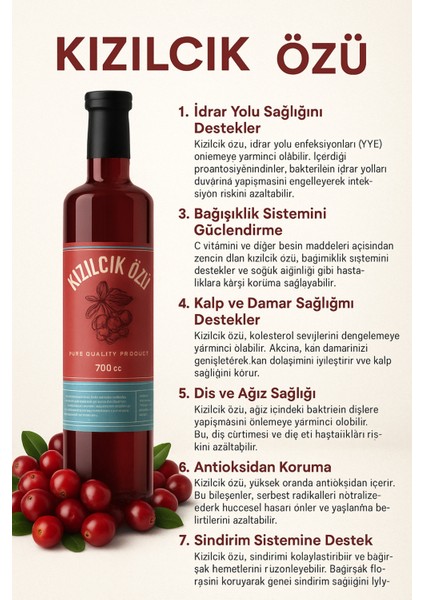 Kızılcık Özü 700GR (Pestisit & Ağır Metal Içermez ) Doğal Katkısız fiyatları