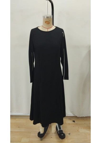 Kadın Uzun Kollu Bisiklet Yaka Midi Modal Elbise indirimleri