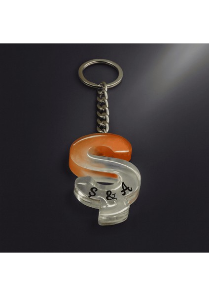 Ş Harfi - Kişiye Özel - Epoksi Reçine Anahtarlık - El Yapımı - Çelik Tokalı fırsatları